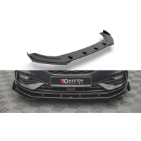 [Přední splitter Street Pro + klapky Seat Leon FR Mk4 - Black + lesklé klapky]