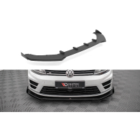 [Street Pro přední splitter V.1 + klapky Volkswagen Golf R Mk7 - Black + lesklé klapky]