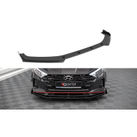 [Přední splitter Street Pro V.1 + klapky Hyundai I20 N Mk3 - Black + lesklé klapky]