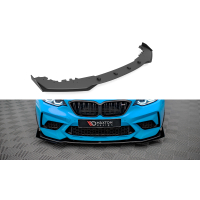 [Přední splitter Street Pro V.1 + klapky BMW M2 Competition F87 - černá + lesklé klapky]