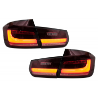 [FULL LED BAR Zadné svetlá vhodné pre BMW radu 3 F30 Pre LCI & LCI (2011-2019) Červené číre s dynamickým sekvenčným natáčaním]