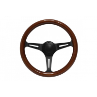 [Steering wheel 350mm Wood Black]