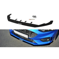 [Maxton Design "Racing" spoiler pod přední nárazník pro Ford Focus, Focus ST Mk4, černý lesklý plast ABS]