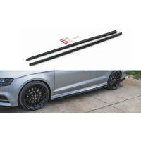 [Maxton Design difuzory pod boční prahy ver.2 pro Audi A3, S3 8V FL, carbon-Look]