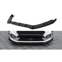 [Maxton Design "Racing durability" spoiler pod přední nárazník s rohovými splittery pro Ford Fiesta ST Mk8, plast ABS bez povrchové úpravy, s červenou linkou]