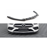 [Maxton Design spoiler pod přední nárazník pro Mercedes CLA C118/AMG-Line, černý lesklý plast ABS]