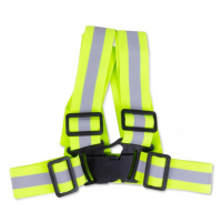 [Reflexní bezpečnostní pásová vesta zelená barva EN20471]